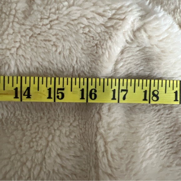 Faux Fur Coat Ivory & Gray Womens XL Vintage - Picture 13 of 14